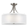 Generation Lighting. Three Light Semi-Flush Mount