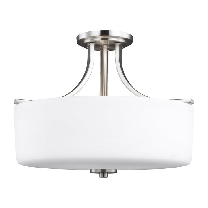 Generation Lighting. Three Light Semi-Flush Mount