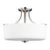 Generation Lighting. Three Light Semi-Flush Mount
