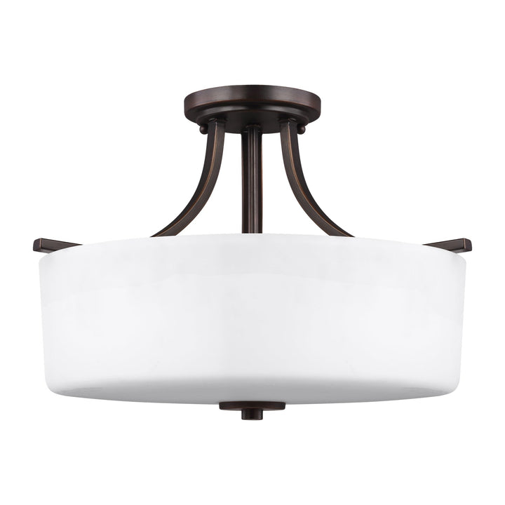 Generation Lighting. Three Light Semi-Flush Mount