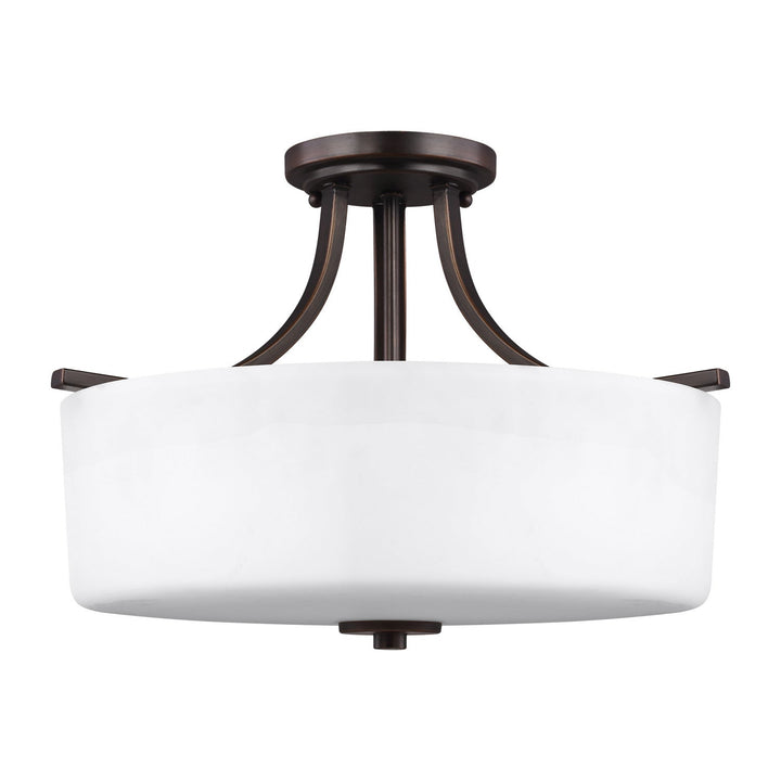 Generation Lighting. Three Light Semi-Flush Mount