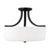 Generation Lighting. Three Light Semi-Flush Mount