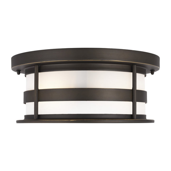 Generation Lighting. Two Light Outdoor Flush Mount