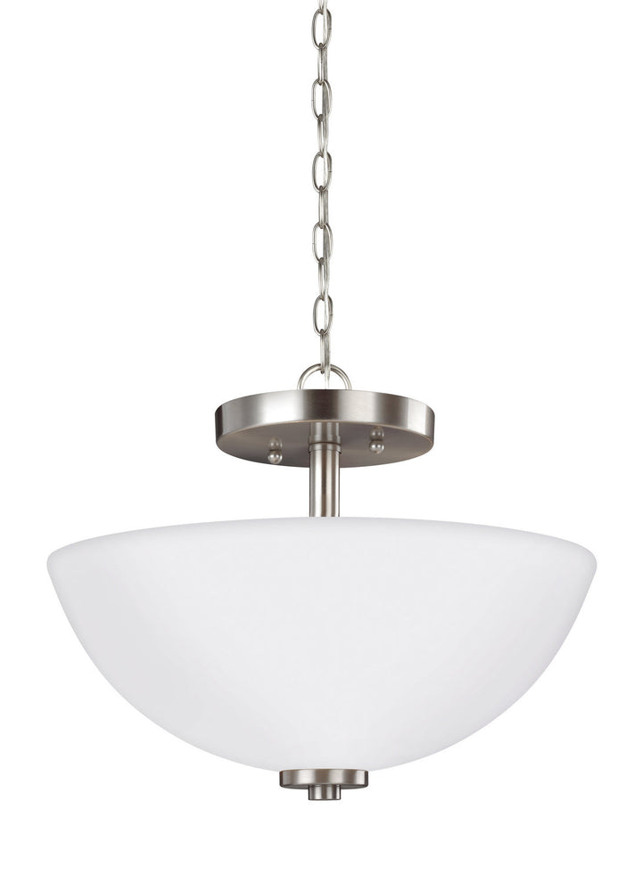 Generation Lighting. Two Light Semi-Flush Convertible Pendant