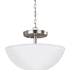 Generation Lighting. Two Light Semi-Flush Convertible Pendant