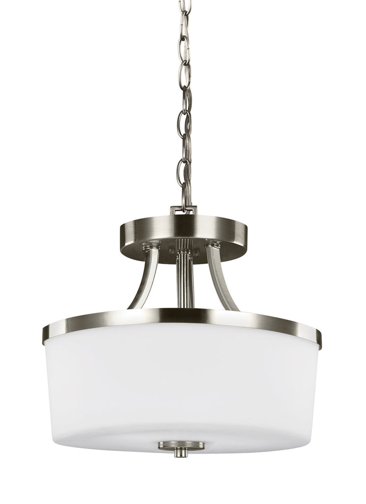 Generation Lighting. Two Light Semi-Flush Convertible Pendant