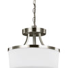 Generation Lighting. Two Light Semi-Flush Convertible Pendant