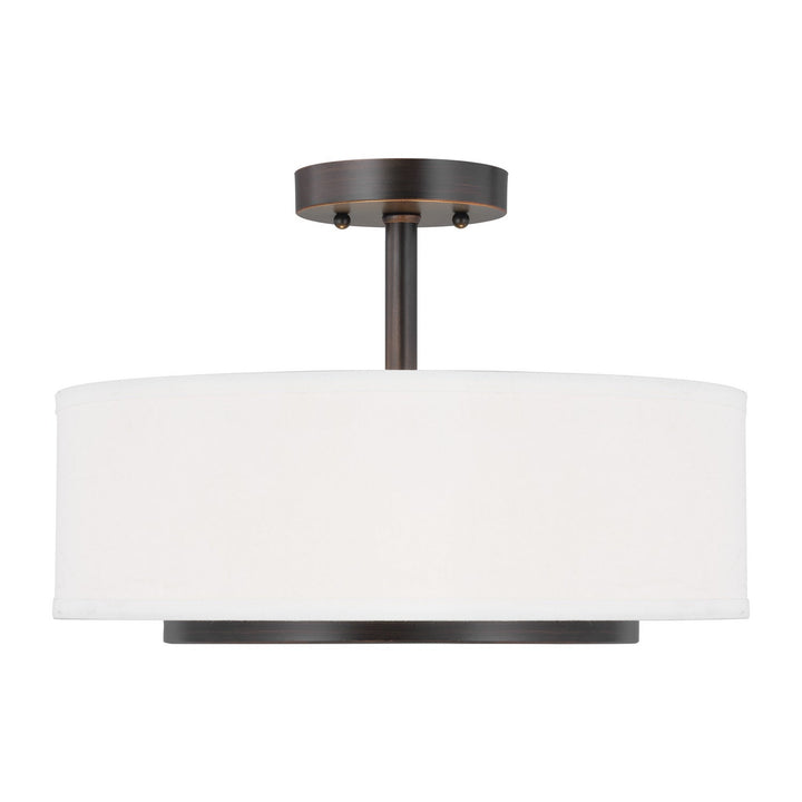 Generation Lighting. Two Light Semi-Flush Convertible Pendant