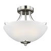 Generation Lighting. Two Light Semi-Flush Convertible Pendant