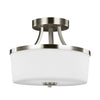 Generation Lighting. Two Light Semi-Flush Convertible Pendant