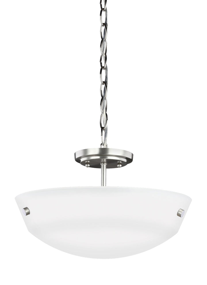 Generation Lighting. Two Light Semi-Flush Convertible Pendant