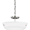 Generation Lighting. Two Light Semi-Flush Convertible Pendant