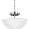 Generation Lighting. Two Light Semi-Flush Convertible Pendant