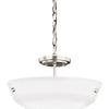 Generation Lighting. Two Light Semi-Flush Convertible Pendant