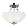 Generation Lighting. Two Light Semi-Flush Convertible Pendant