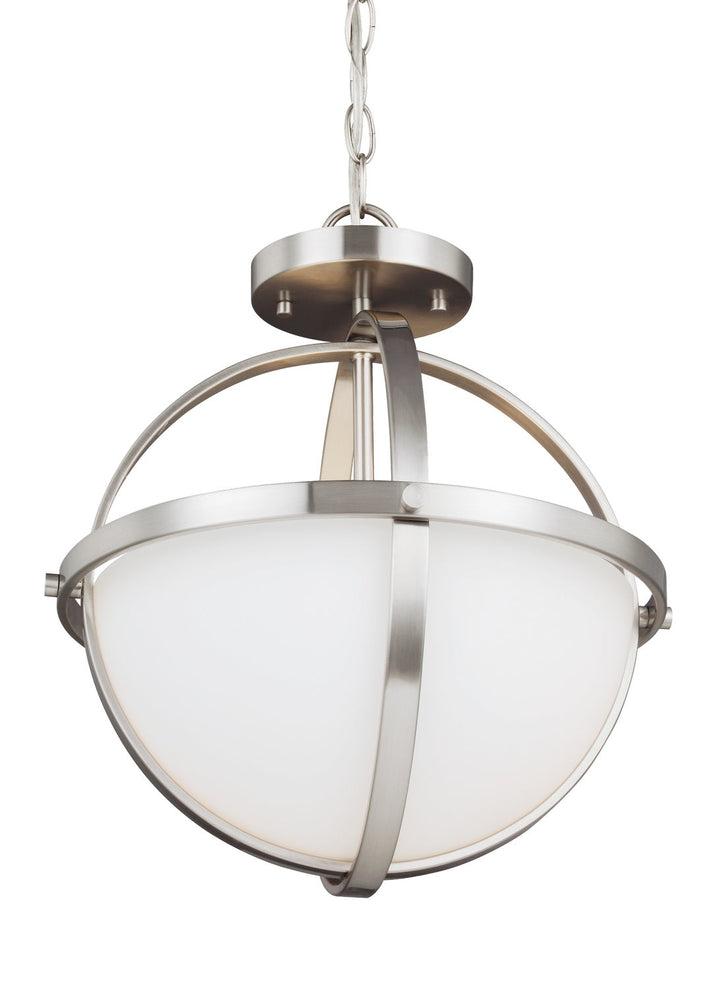 Generation Lighting. Two Light Semi-Flush Convertible Pendant