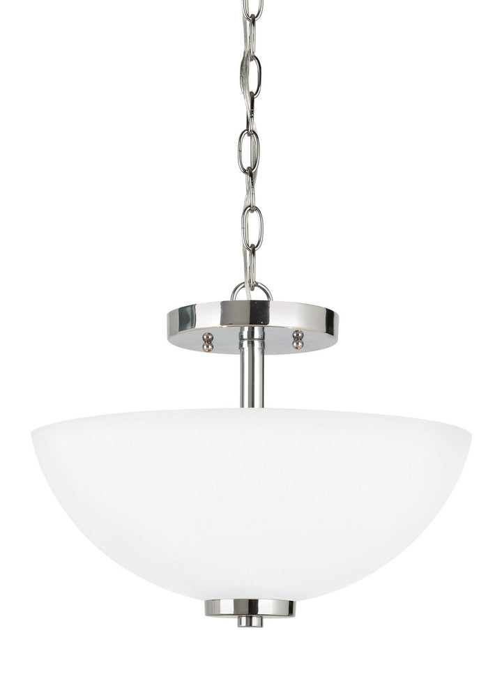 Generation Lighting. Two Light Semi-Flush Convertible Pendant