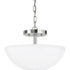 Generation Lighting. Two Light Semi-Flush Convertible Pendant