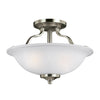 Generation Lighting. Two Light Semi-Flush Mount