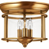 Gentry LED Flush Mount in Heirloom Brass