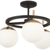 George Kovacs Three Light Semi Flush Mount