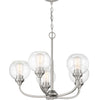 Glenda Five Light Chandelier in Brushed Polished Nickel