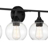 Glenda Four Light Vanity in Flat Black