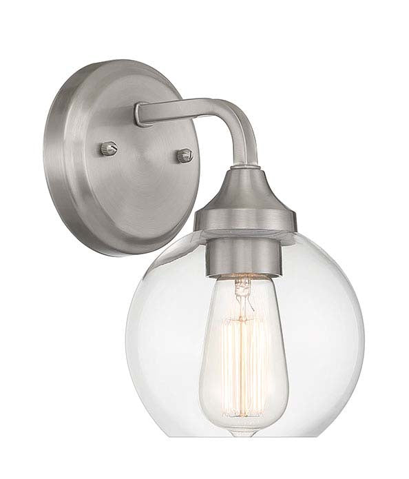 Glenda One Light Wall Sconce in Brushed Polished Nickel