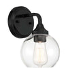 Glenda One Light Wall Sconce in Flat Black
