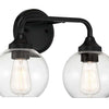 Glenda Two Light Vanity in Flat Black