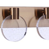 Glisten LED Vanity in Satin Brass