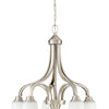 Grace Five Light Chandelier in Brushed Polished Nickel