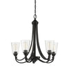 Grace Five Light Chandelier in Espresso