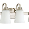 Grace Five Light Vanity in Brushed Polished Nickel