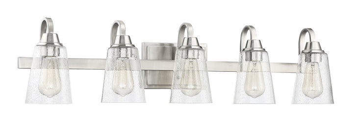 Grace Five Light Vanity in Brushed Polished Nickel