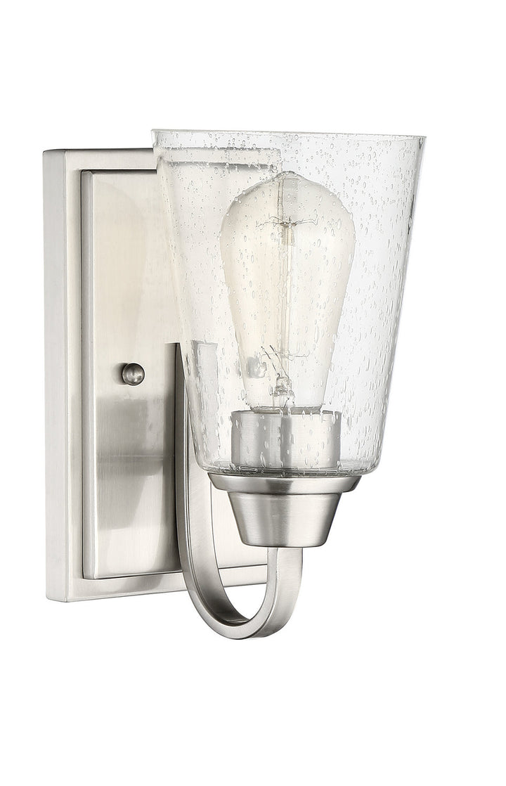 Grace One Light Wall Sconce in Brushed Polished Nickel