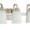 Grace Three Light Vanity in Brushed Polished Nickel