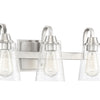 Grace Three Light Vanity in Brushed Polished Nickel