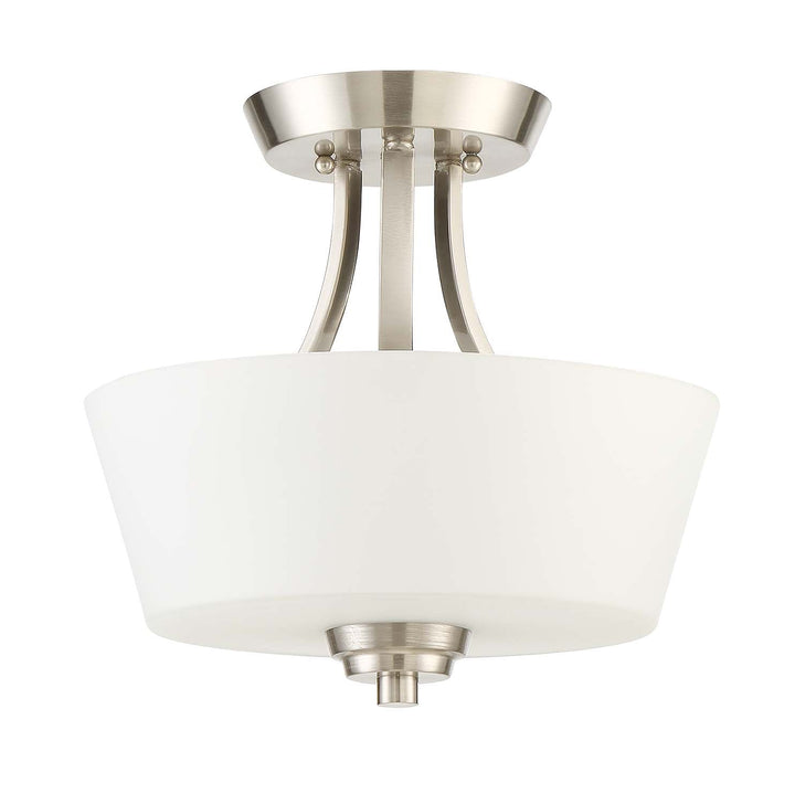 Grace Two Light Convertible Semi Flush in Brushed Polished Nickel