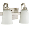 Grace Two Light Vanity in Brushed Polished Nickel