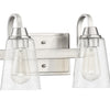 Grace Two Light Vanity in Brushed Polished Nickel