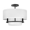 Graham LED Semi-Flush Mount in Black
