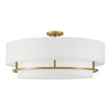Graham LED Semi-Flush Mount in Lacquered Brass