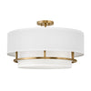 Graham LED Semi-Flush Mount in Lacquered Brass
