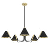 Grove Isle Five Light Chandelier in Matte Black