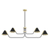 Grove Isle Four Light Chandelier in Matte Black