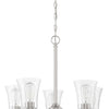 Gwyneth Five Light Chandelier in Brushed Polished Nickel