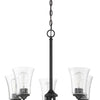 Gwyneth Five Light Chandelier in Flat Black