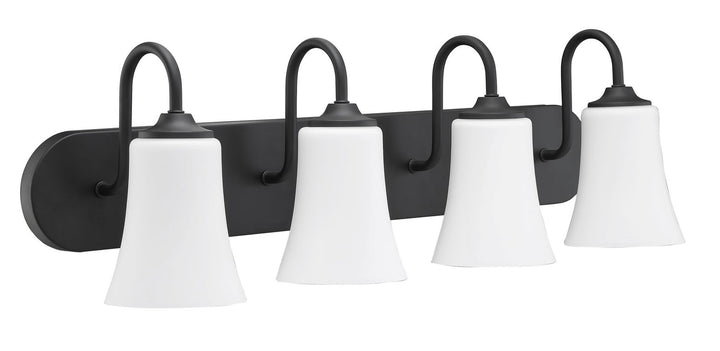 Gwyneth Four Light Vanity in Flat Black