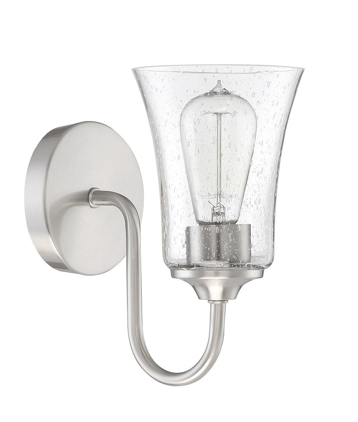 Gwyneth One Light Wall Sconce in Brushed Polished Nickel